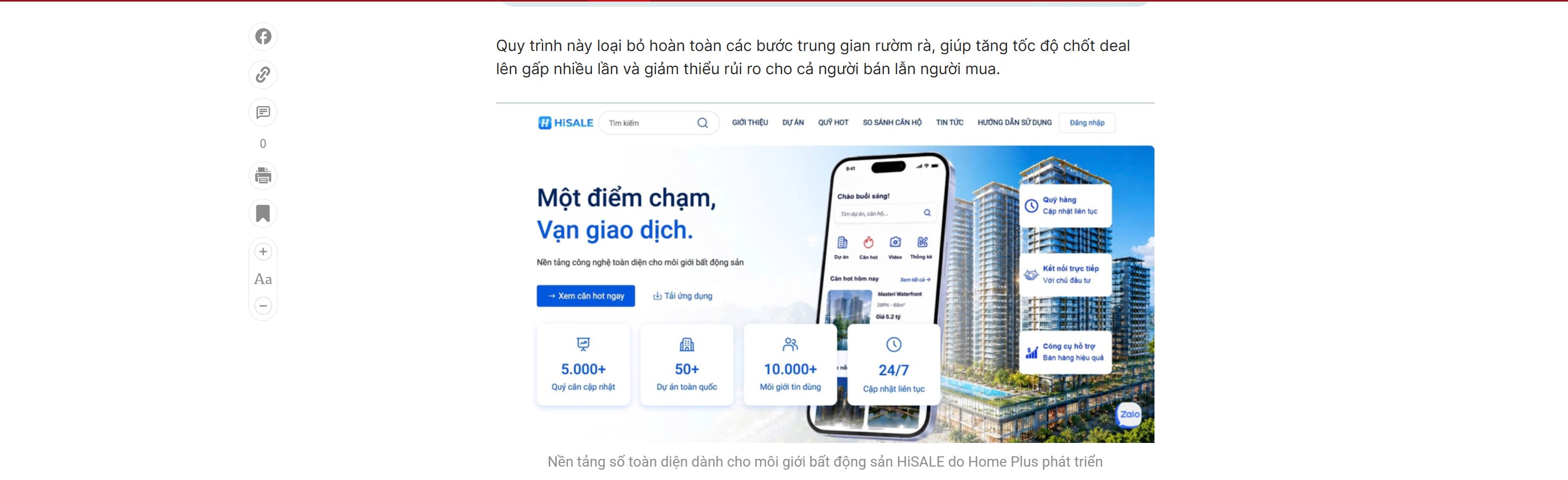 GIẢI MÃ HISALE NỀN TẢNG ĐỊNH HÌNH TƯƠNG LAI CỦA MÔI GIỚI BẤT ĐỘNG SẢN